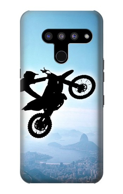 W2675 Extreme Freestyle Motocross Hard Case and Leather Flip Case For LG V50, LG V50 ThinQ 5G