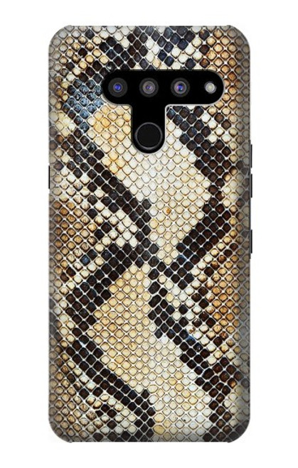 W2703 Snake Skin Texture Graphic Printed Hard Case and Leather Flip Case For LG V50, LG V50 ThinQ 5G