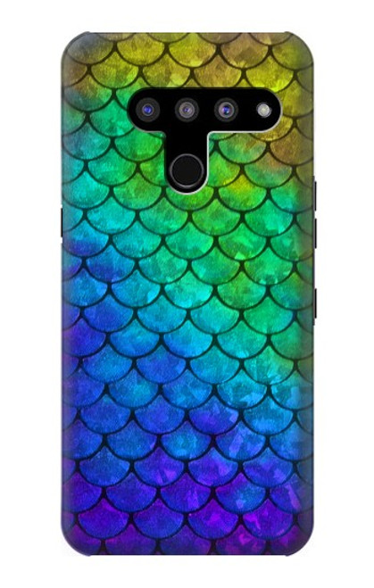 W2930 Mermaid Fish Scale Hard Case and Leather Flip Case For LG V50, LG V50 ThinQ 5G