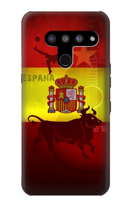 W2984 Spain Football Soccer Euro 2016 Hard Case and Leather Flip Case For LG V50, LG V50 ThinQ 5G