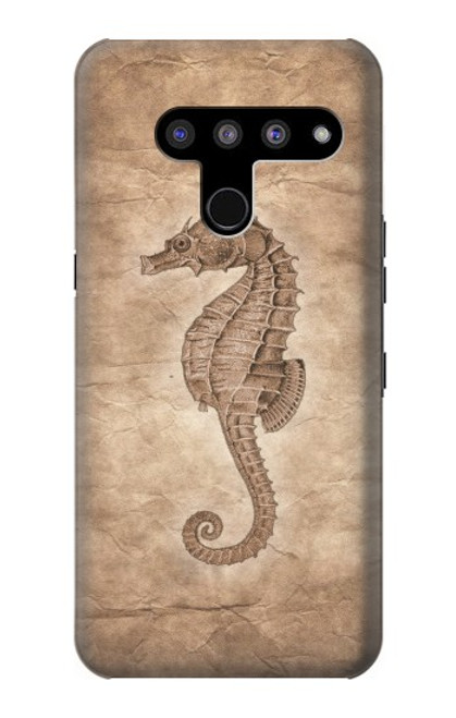 W3214 Seahorse Skeleton Fossil Hard Case and Leather Flip Case For LG V50, LG V50 ThinQ 5G