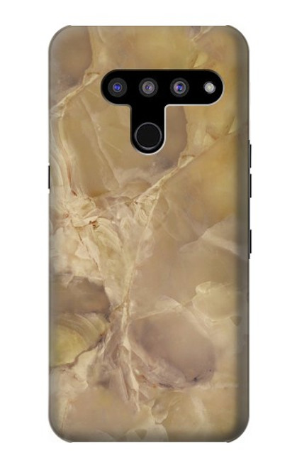 W3240 Yellow Marble Stone Hard Case and Leather Flip Case For LG V50, LG V50 ThinQ 5G