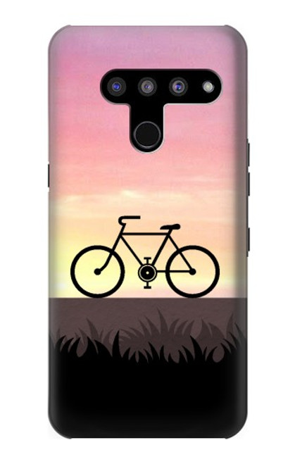 W3252 Bicycle Sunset Hard Case and Leather Flip Case For LG V50, LG V50 ThinQ 5G