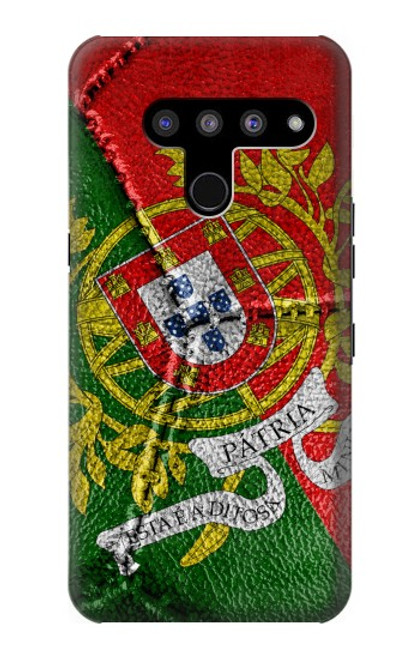 W3300 Portugal Flag Vintage Football Graphic Hard Case and Leather Flip Case For LG V50, LG V50 ThinQ 5G