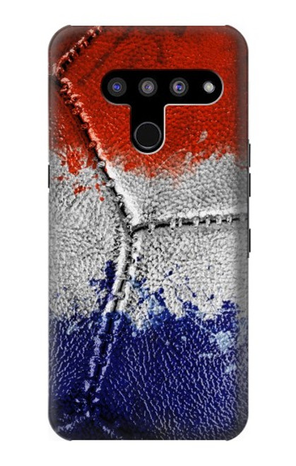 W3304 France Flag Vintage Football Graphic Hard Case and Leather Flip Case For LG V50, LG V50 ThinQ 5G