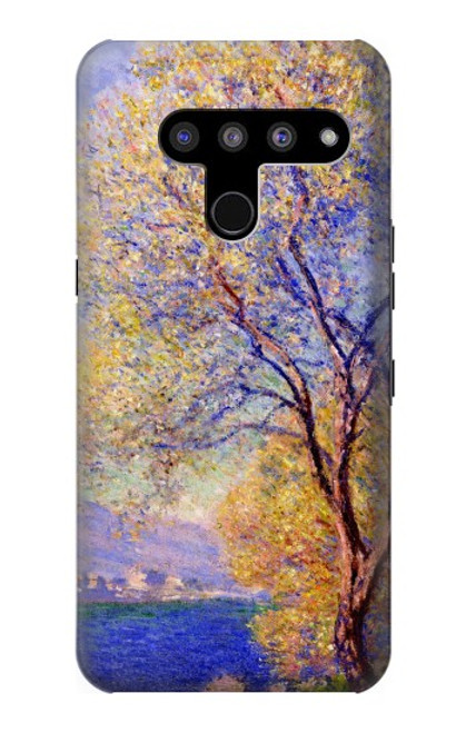 W3339 Claude Monet Antibes Seen from the Salis Gardens Hard Case and Leather Flip Case For LG V50, LG V50 ThinQ 5G