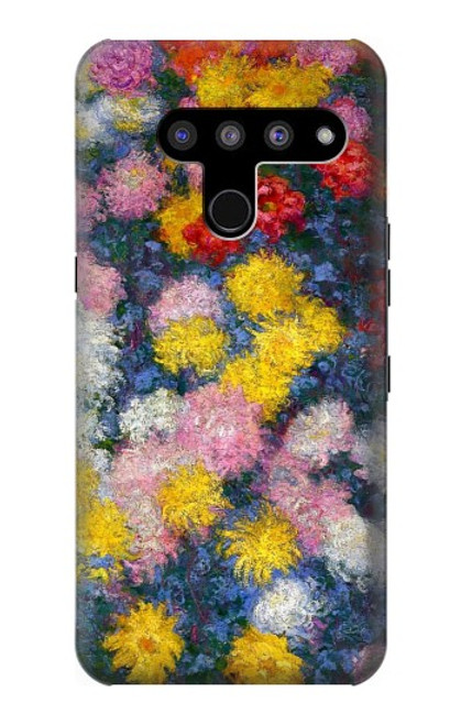 W3342 Claude Monet Chrysanthemums Hard Case and Leather Flip Case For LG V50, LG V50 ThinQ 5G