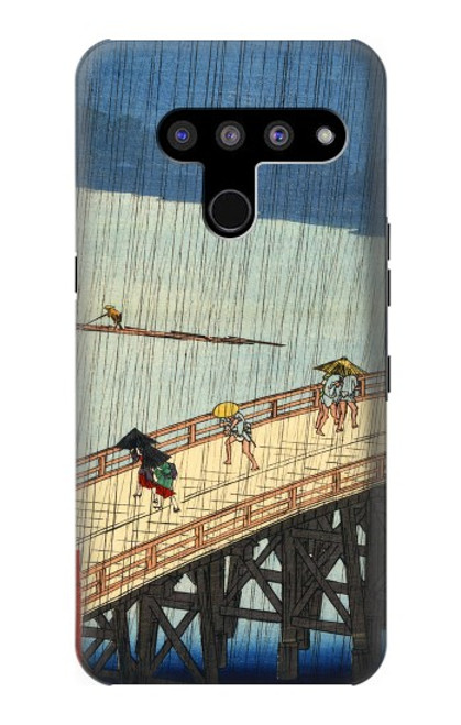 W3347 Utagawa Hiroshige Sudden shower Hard Case and Leather Flip Case For LG V50, LG V50 ThinQ 5G