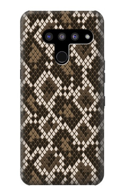 W3389 Seamless Snake Skin Pattern Graphic Hard Case and Leather Flip Case For LG V50, LG V50 ThinQ 5G