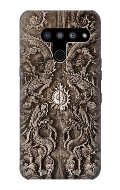 W3395 Dragon Door Hard Case and Leather Flip Case For LG V50, LG V50 ThinQ 5G