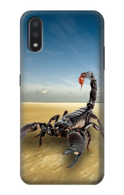 W0150 Desert Scorpion Hard Case and Leather Flip Case For Samsung Galaxy A01