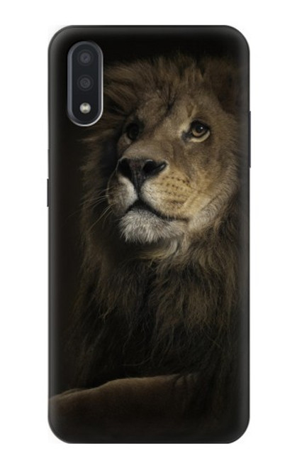 W0472 Lion Hard Case and Leather Flip Case For Samsung Galaxy A01