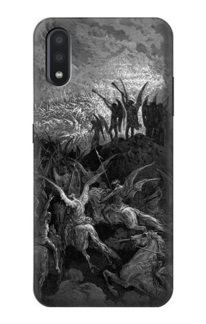 W1026 Gustave Dore Paradise Lost Hard Case and Leather Flip Case For Samsung Galaxy A01