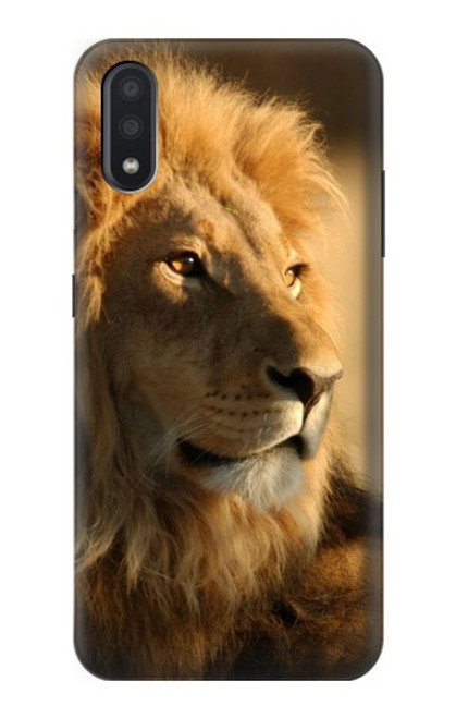 W1046 Lion King of Forest Hard Case and Leather Flip Case For Samsung Galaxy A01