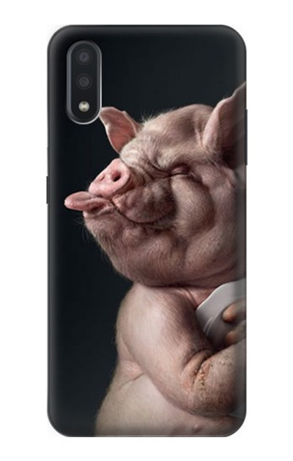 W1273 Crazy Pig Hard Case and Leather Flip Case For Samsung Galaxy A01