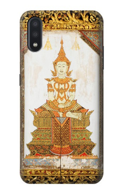 W1511 Thai Emerald Art Hard Case and Leather Flip Case For Samsung Galaxy A01