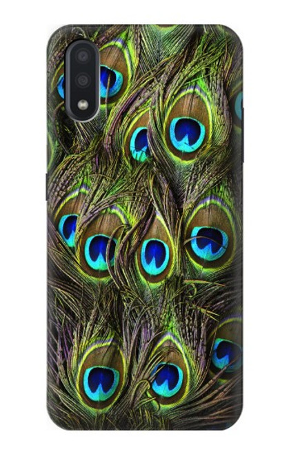 W1965 Peacock Feather Hard Case and Leather Flip Case For Samsung Galaxy A01