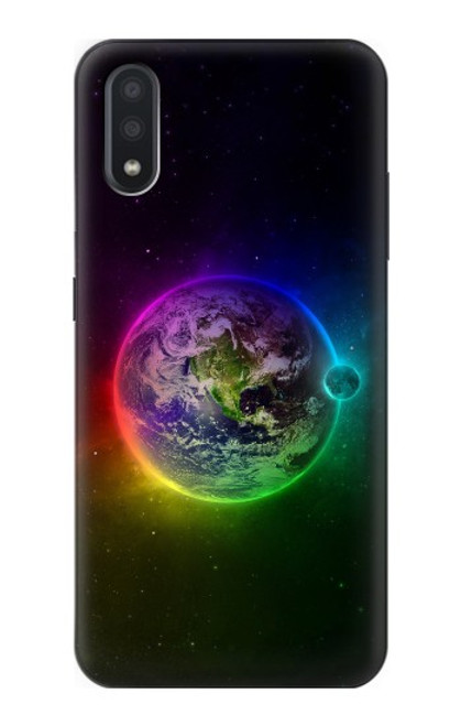 W2570 Colorful Planet Hard Case and Leather Flip Case For Samsung Galaxy A01