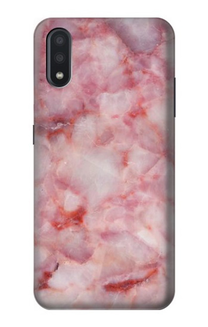 W2843 Pink Marble Texture Hard Case and Leather Flip Case For Samsung Galaxy A01