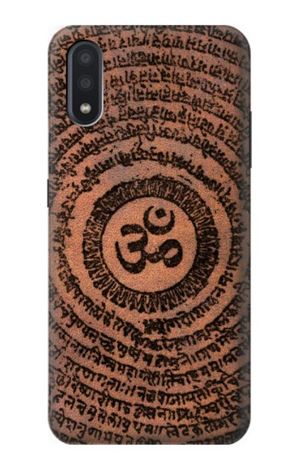 W2874 Om Symbol Tattoo Hard Case and Leather Flip Case For Samsung Galaxy A01