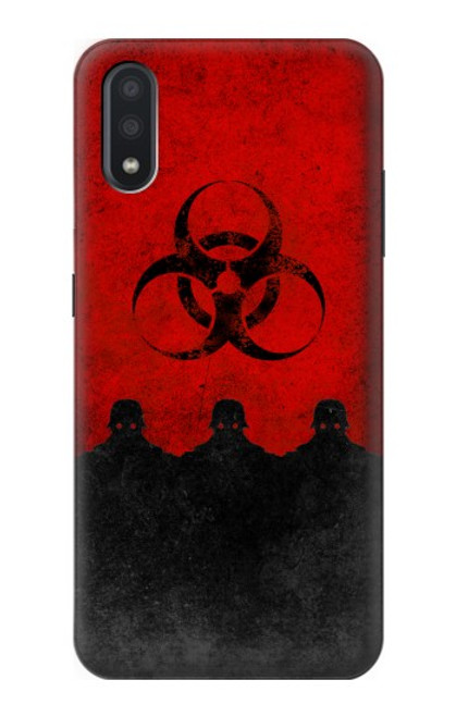 W2917 Biohazards Virus Red Alert Hard Case and Leather Flip Case For Samsung Galaxy A01