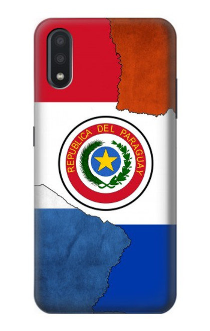 W3017 Paraguay Flag Hard Case and Leather Flip Case For Samsung Galaxy A01