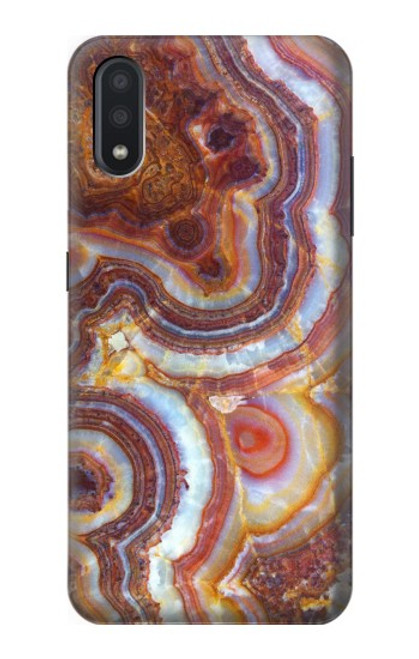 W3034 Colored Marble Texture Printed Hard Case and Leather Flip Case For Samsung Galaxy A01