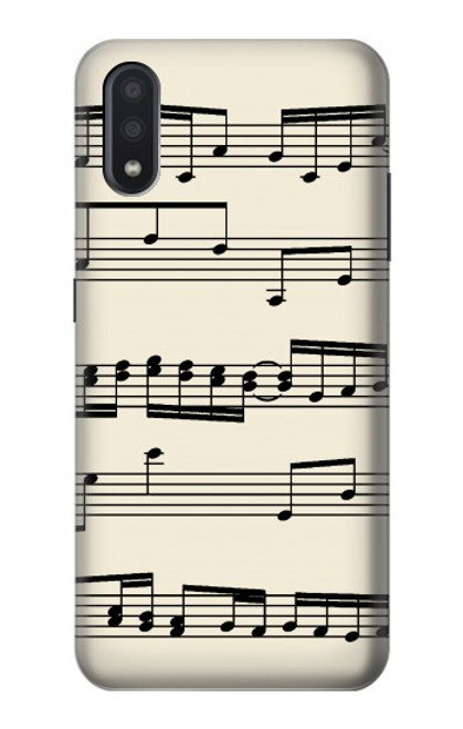 W3082 Music Sheet Hard Case and Leather Flip Case For Samsung Galaxy A01