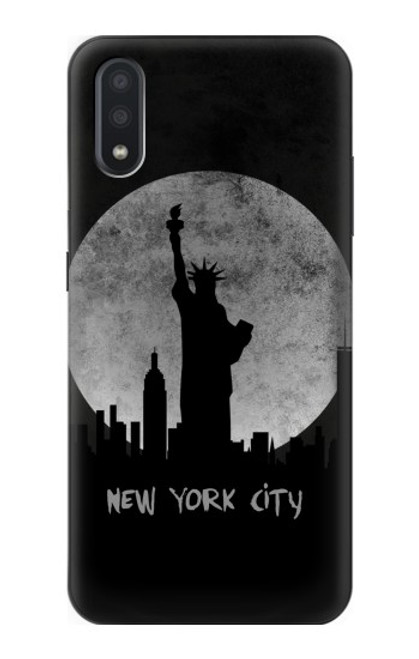 W3097 New York City Hard Case and Leather Flip Case For Samsung Galaxy A01