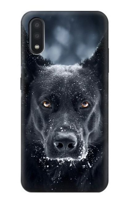 W3168 German Shepherd Black Dog Hard Case and Leather Flip Case For Samsung Galaxy A01