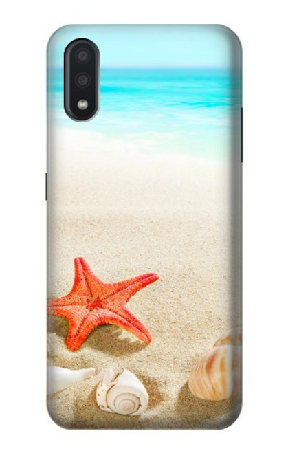 W3212 Sea Shells Starfish Beach Hard Case and Leather Flip Case For Samsung Galaxy A01