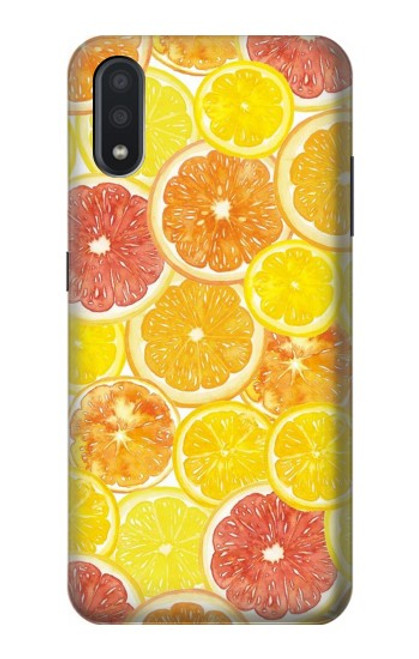 W3408 Lemon Hard Case and Leather Flip Case For Samsung Galaxy A01