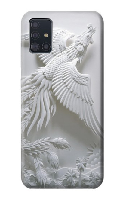 W0516 Phoenix Carving Hard Case and Leather Flip Case For Samsung Galaxy A51