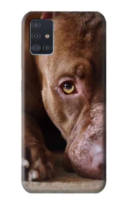 W0519 PitBull Face Hard Case and Leather Flip Case For Samsung Galaxy A51