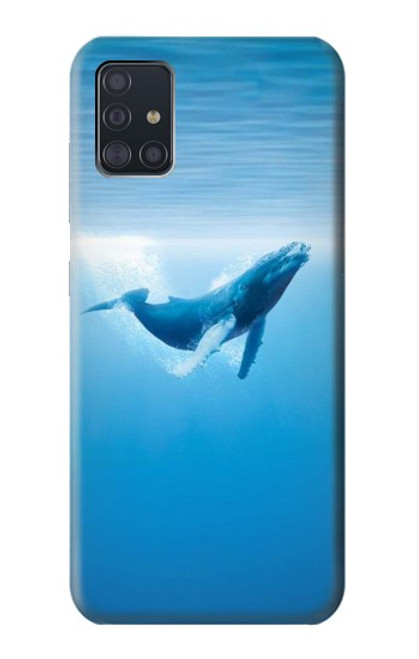 W0843 Blue Whale Hard Case and Leather Flip Case For Samsung Galaxy A51