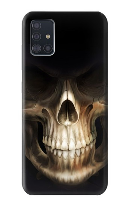 W1107 Skull Face Grim Reaper Hard Case and Leather Flip Case For Samsung Galaxy A51