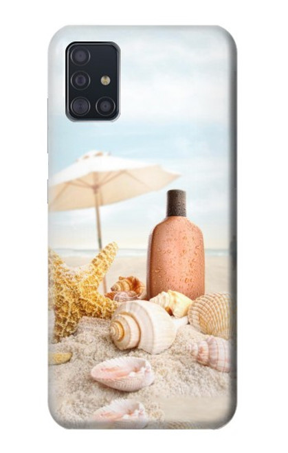 W1425 Seashells on The Beach Hard Case and Leather Flip Case For Samsung Galaxy A51