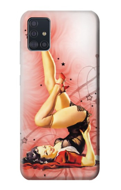 W1669 Pinup Girl Vintage Hard Case and Leather Flip Case For Samsung Galaxy A51