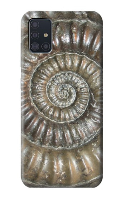 W1788 Ammonite Fossil Hard Case and Leather Flip Case For Samsung Galaxy A51