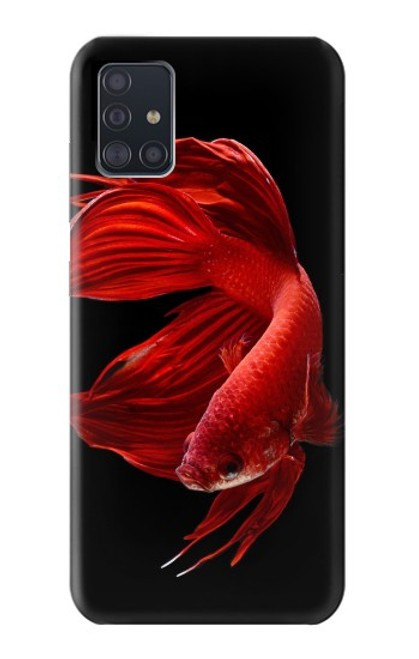 W2092 Red Siamese Fighting Fish Hard Case and Leather Flip Case For Samsung Galaxy A51