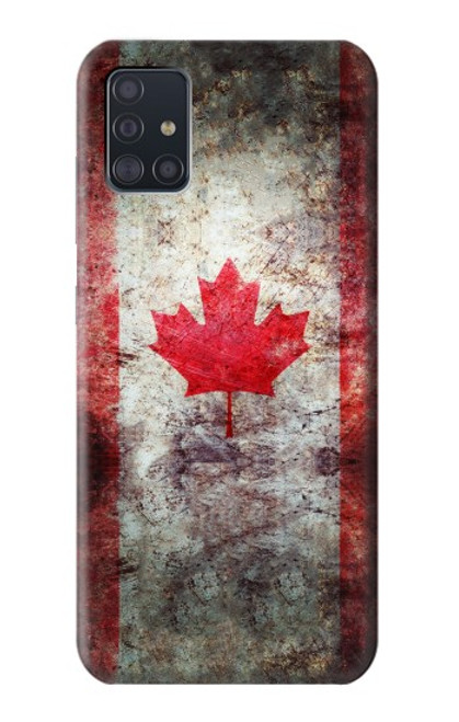 W2490 Canada Maple Leaf Flag Texture Hard Case and Leather Flip Case For Samsung Galaxy A51