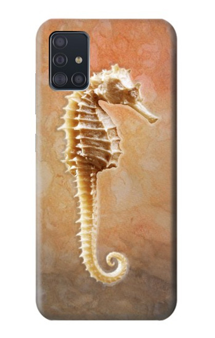 W2674 Seahorse Skeleton Fossil Hard Case and Leather Flip Case For Samsung Galaxy A51