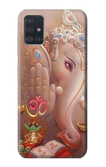 W2678 Hindu God Ganesha Lord of Success Hard Case and Leather Flip Case For Samsung Galaxy A51