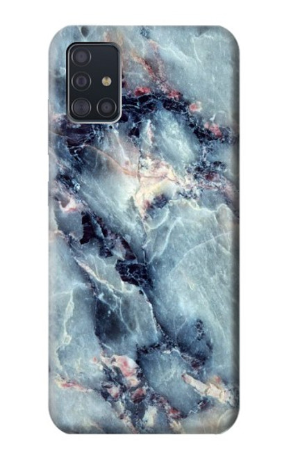 W2689 Blue Marble Texture Graphic Printed Hard Case and Leather Flip Case For Samsung Galaxy A51