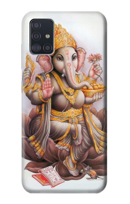 W2820 Hindu God Ganesha Ganapati Vinayaka Hard Case and Leather Flip Case For Samsung Galaxy A51