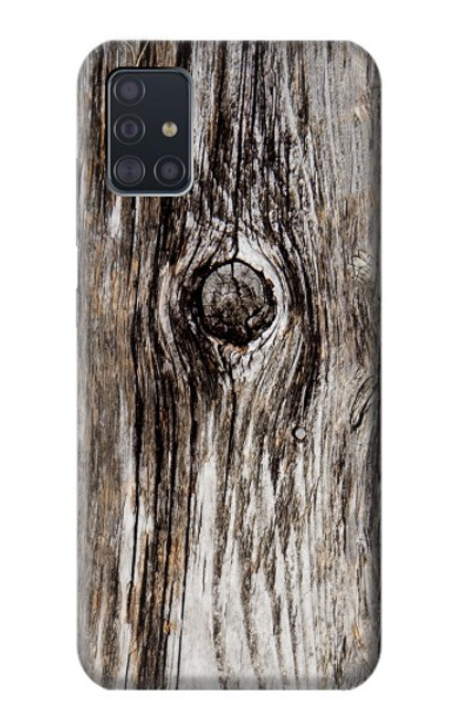 W2844 Old Wood Bark Graphic Hard Case and Leather Flip Case For Samsung Galaxy A51