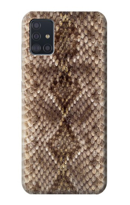 W2875 Rattle Snake Skin Graphic Printed Hard Case and Leather Flip Case For Samsung Galaxy A51