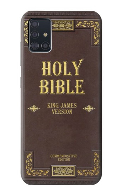 W2889 Holy Bible Cover King James Version Hard Case and Leather Flip Case For Samsung Galaxy A51