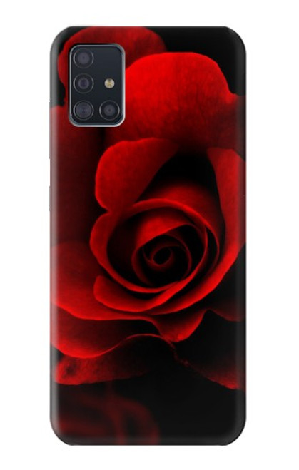 W2898 Red Rose Hard Case and Leather Flip Case For Samsung Galaxy A51