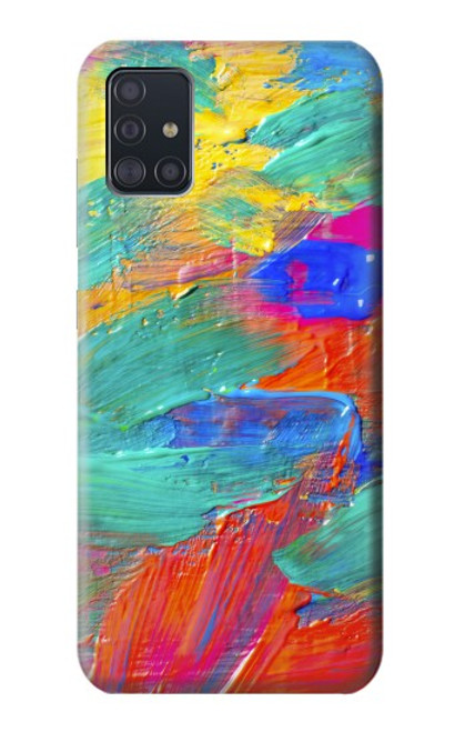 W2942 Brush Stroke Painting Hard Case and Leather Flip Case For Samsung Galaxy A51